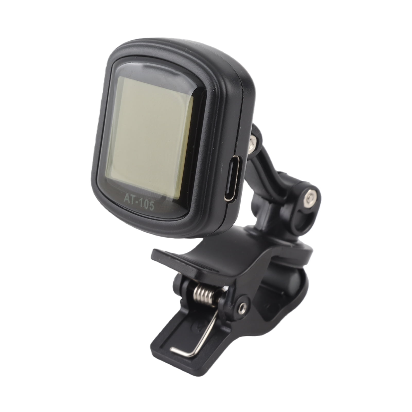 Elowen Ukulele Tuner Digital AT-105 Rechargeable Clip-on Tuner Color Screen Built-in Battery for Chromatic Guitar Bass Ukulele Violin