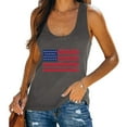 thumbnail image 2 of IROINNID Women's Round Neckline Tank Sleeveless Casual America Flag Casual Tops Blouse Tops Women Tops USA July 4th, 2 of 5