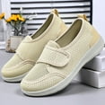 thumbnail image 7 of Ladies Slip On Shoes for Easy On Off Convenience Comfortable Women's Casual Shoes Breathable Knit On Flat Lightweight Stylish Hook And Loop Closure Everyday Sneakers For Seniors, 7 of 7