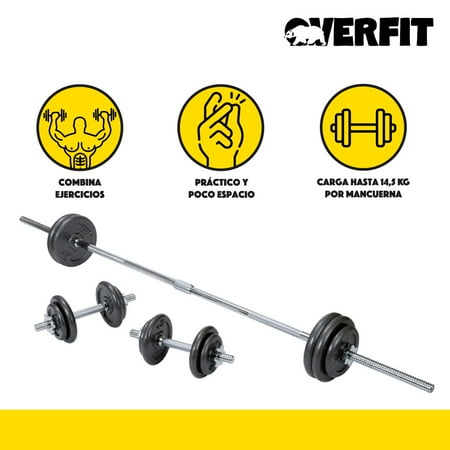 Set Mancuernas 50kg Fitness Pesas Peso Regulable