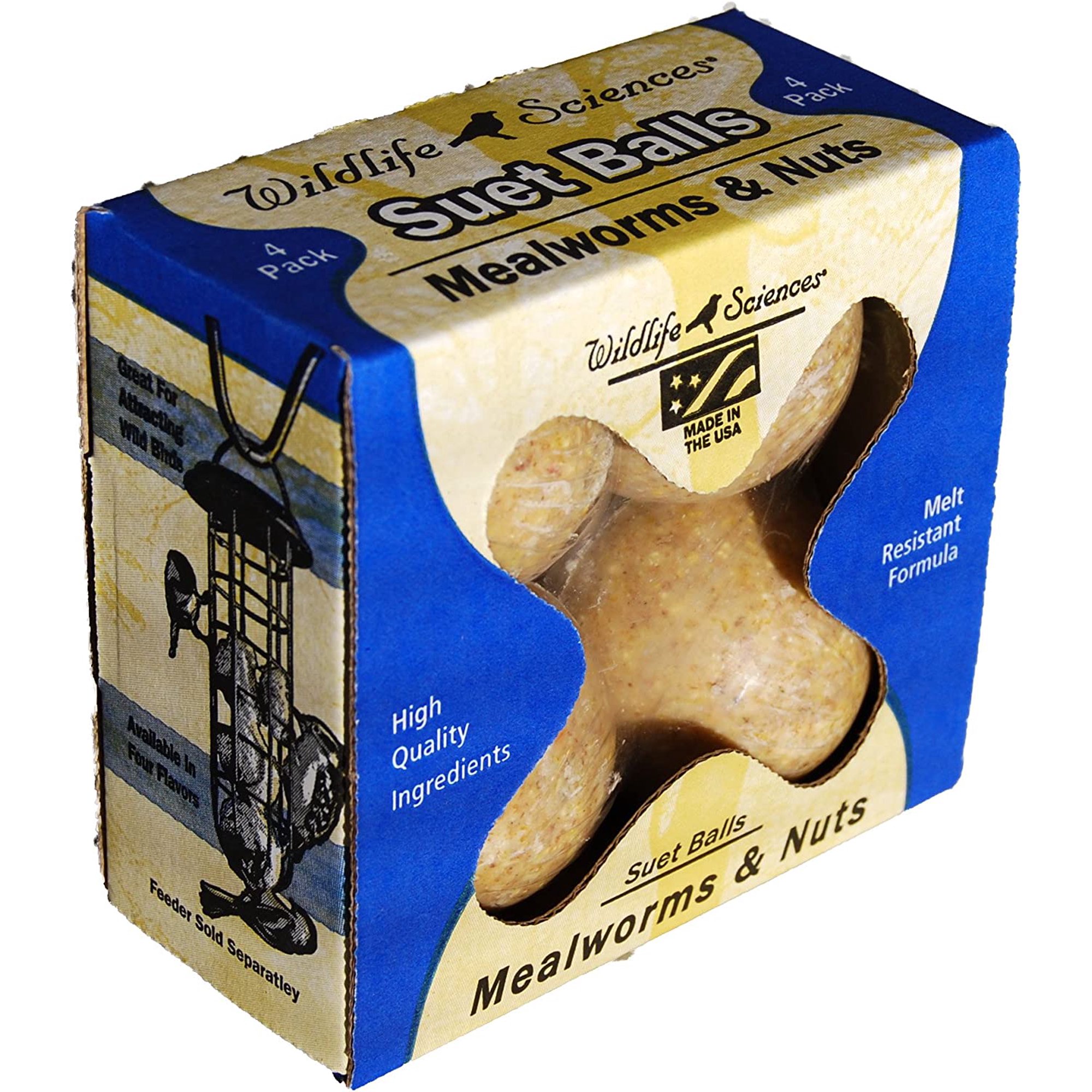 GC - Wildlife Science - Suet Balls 4 Pack - Mealworms & Nuts