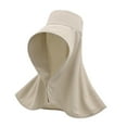 thumbnail image 4 of Sombrero de sol tipo chal de ala ancha para mujer, ideal para escalada, pesca al aire libre y como accesorio portátil y ligero. Beige, 4 of 9