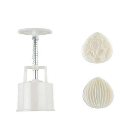 

SEFUONI Cookie Stamp Moon Cake Maker Flower for Shell Pattern Pastry Tool Bath Bomb Press Festival Decoration Hand Cutter Cake M