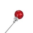 thumbnail image 3 of Uxcell 20 Inch Nickel Finish Fan Pull Chain 30mm Red Crystal Ball Pendant, 3 of 6