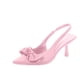 thumbnail image 1 of Correas de Tacón para Tacones Altos de Satén Punteado Pie Slingbacks, Tacones Altos de las Mujeres Abrir la Espalda Color Sólido, 1 of 6