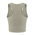 thumbnail image 2 of Spring Tops for Women Womens Square Neck Ribbed Seamless Workout Exercise Shirts Yoga Women's Tops 4 Pieces Basic Crop Tank Tops Sleeveless Crop Sport Blouse, 2 of 8