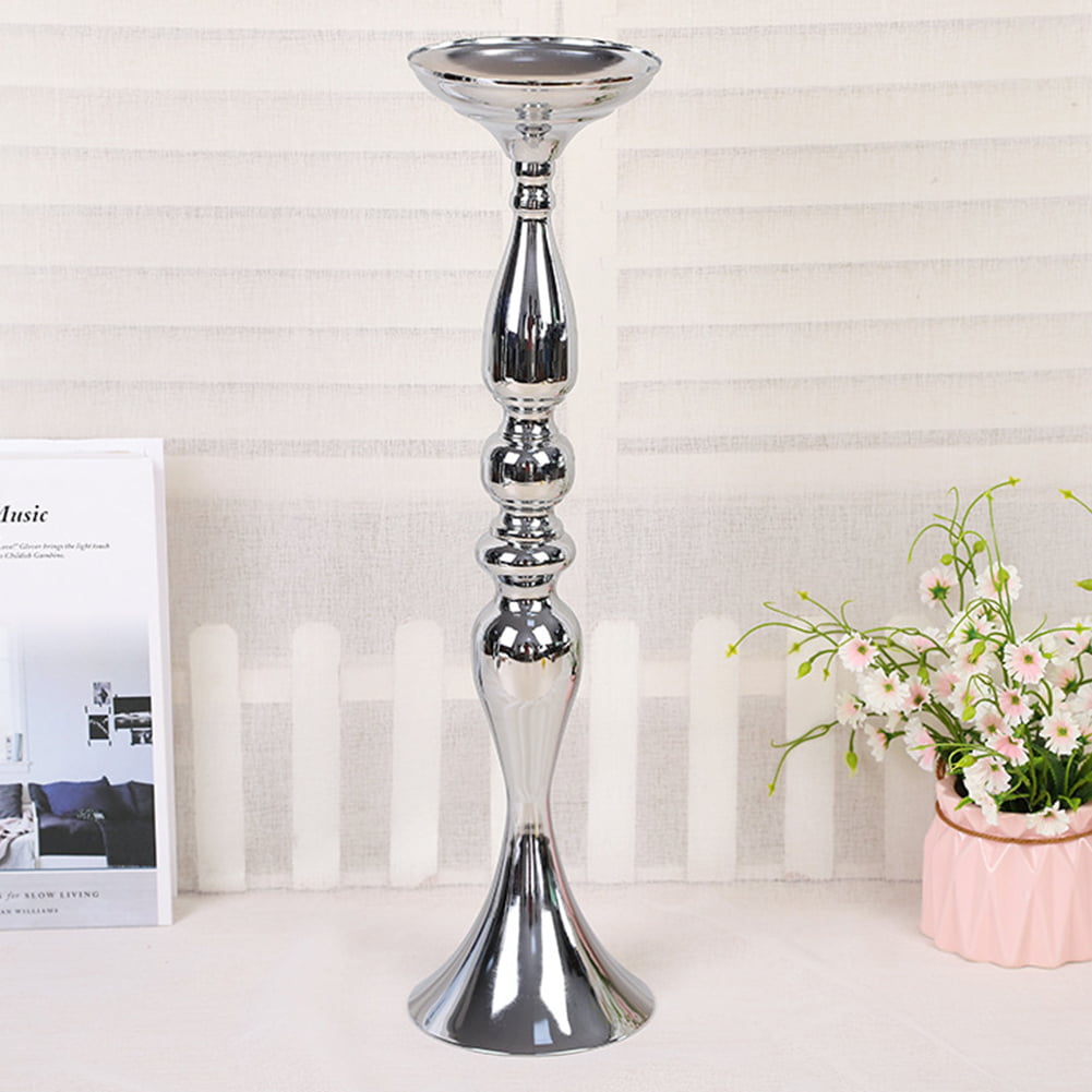 Details about   Metal Candle Holder Wedding Candlestick Candelabra Flower Vase Table Stand Decor 