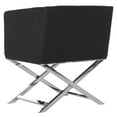 thumbnail image 5 of Safavieh Celine Modern Glam Chrome Upholstered Cross Leg Chair, 5 of 8