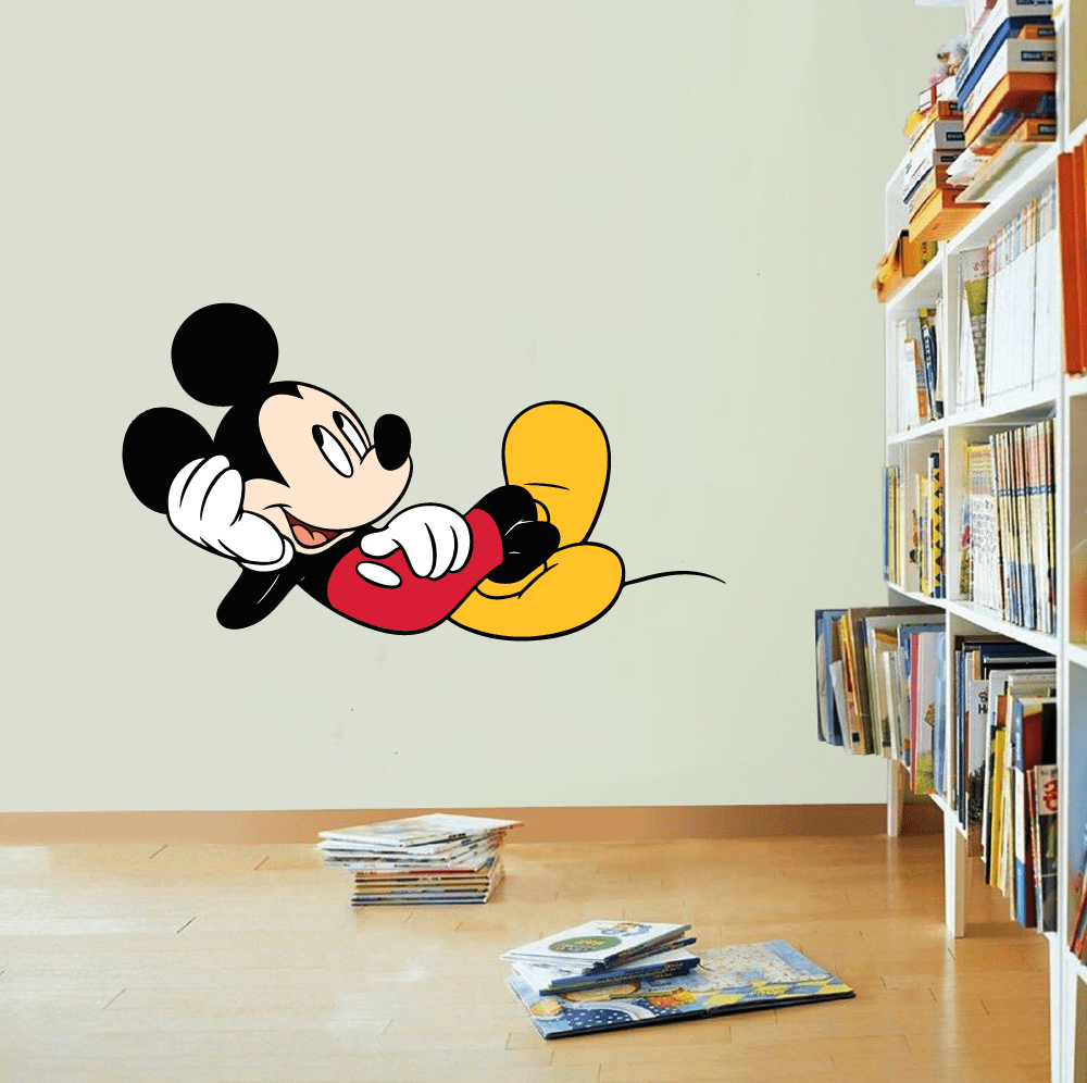 Children's bedroom playroom wall art sticker Mickey Mouse kid's wall art Diy 