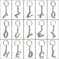 thumbnail image 3 of Simple Stylish Letter Key Chain Metal Rhinestones Key Ring Alphabet Keychain Bag Pendant Charm Birthday Gift (Letter C), 3 of 7