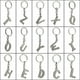 thumbnail image 5 of EeaseMX Llavero con letras del alfabeto, sencillo y elegante, de metal con diamantes de imitación, colgante para bolso, regalo de cumpleaños (letra C), 5 of 7