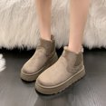 thumbnail image 1 of Botas de nieve altas para mujer, zapatos de algodón antideslizantes, felpa gruesa, cálidos, simples y versátiles, cómodos para exteriores, invierno, nuevo, 1 of 5