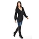 thumbnail image 2 of Blusa de punto diseño cruzado Roman Fashion /Juvenil, 6688 (Negro) negro M, 2 of 6
