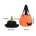 thumbnail image 2 of Compre 2 y consiga un 10% de descuento Halloween Candy Bucket Decoration Hat With Lights Halloween Basket Lights Reusable Candy Basket Tote Bag For Party Favors, 2 of 2