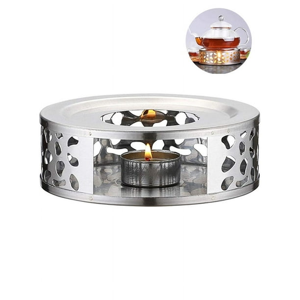 Stainless Steel Tealight Teapot Warmer Coffee Warmer Samll Dishes Warmer with Tealight Holder