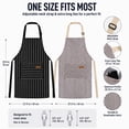 thumbnail image 7 of Kitchen Cooking Aprons for Women and Men Adjustable Chef Apron with Pockets 2 PCs, 7 of 7