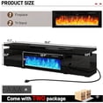 thumbnail image 5 of Chvans 90" Large Fireplace TV Stand for 85" 98" 100" TVs, LED Entertainment Center with 50" Electric Fireplace, Power Outlet & USB Ports, Gloss, 5 of 10
