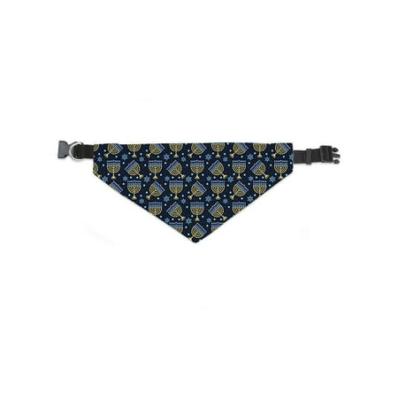 Hanukkah Navy Blue Pattern Bandana -Image by Shutterstock Medium