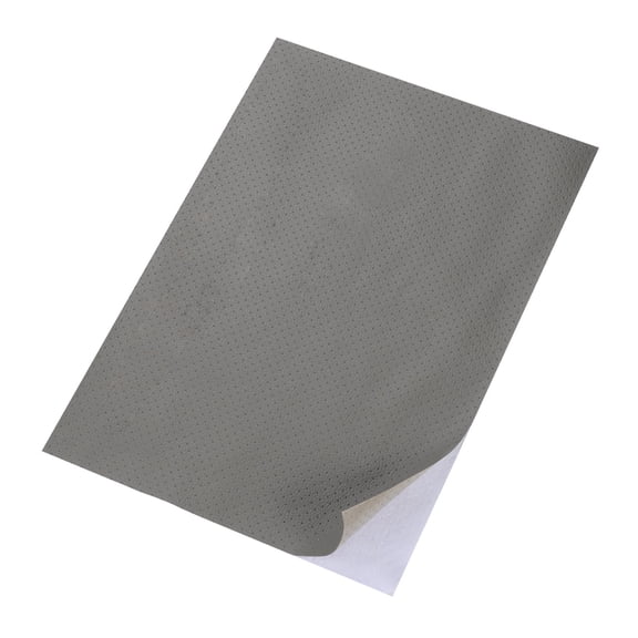 7.87 x 11.81 Inches Leather Repair Patch, Breathable Perforated Self Adhesive Repair Patch for Furniture Couch Car Seats Sofa Repair - Gray