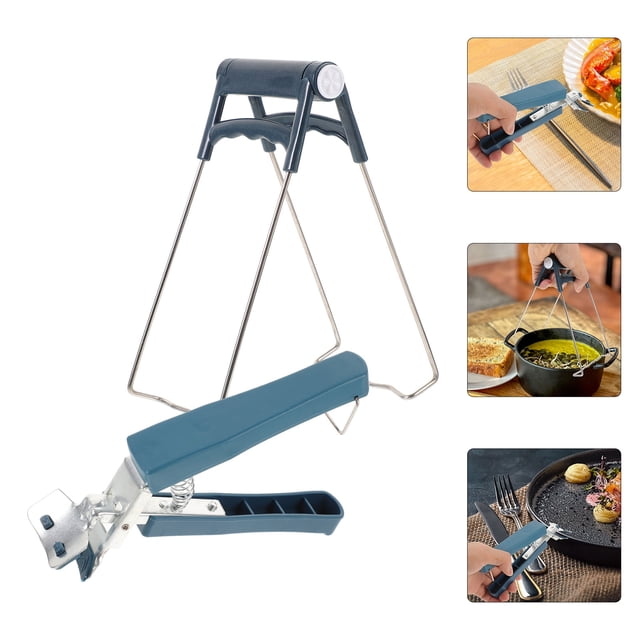 FENGGUIQU 2Ud Herramienta De Cocina Para Sujetar Platos Y Recipientes Azul