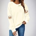thumbnail image 2 of Olyvenn Thanksgiving Sweatshirts for Women Funny Cute Graphic Fall Fashion Long Sleeve Crewneck Casual Pullover Beige L, 2 of 4