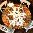 thumbnail image 5 of Fall Tablecloth, Round Pumpkins Maple Leaves Decorative Thanksgiving Table Cover for Kitchen Dining Picnic Tabletop Indoor Outdoor Party Decor H, 5 of 6
