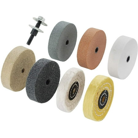 

Buffing Polishing Wheel Kit 3 Inch for Bench Buffer/Bench Grinder