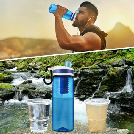 

Sports Water Bottle 770ml Free Water Bottle with Filter And Straw for Hiking