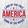 thumbnail image 2 of Land Of The Free T-Shirt | Patriotic American White Tee Gift, 2 of 5