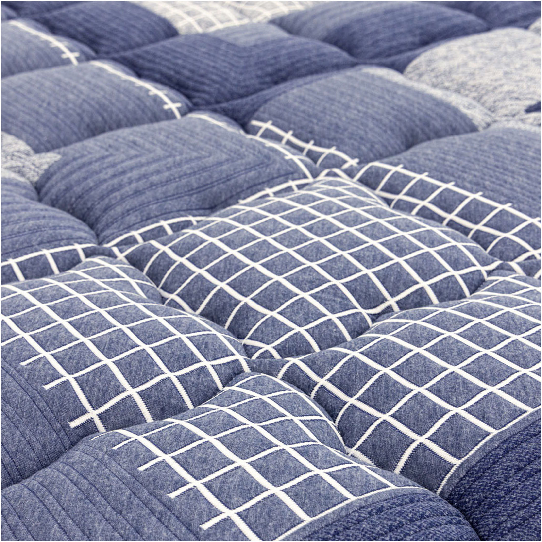 JERFIT 14 Inch King Size Mattress, Blue Multi Color Pocket Spring Hybrid Mattress with Memory Foam for Motion Isolation Pressure Relief, CertiPUR-US Certified, Roll-Packed for Easy Setup