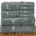 thumbnail image 2 of Luxury Hotel & Spa Quality, Highly Absorbent 100% Turkish Cotton, 750+ GSM, Eco Friendly Towel, Bathroom and Kitchen Dobby Border Towels, 2 Bath Towel, 2 Hand Towel, 4 Washcloths (8 Piece, Gray), 2 of 3