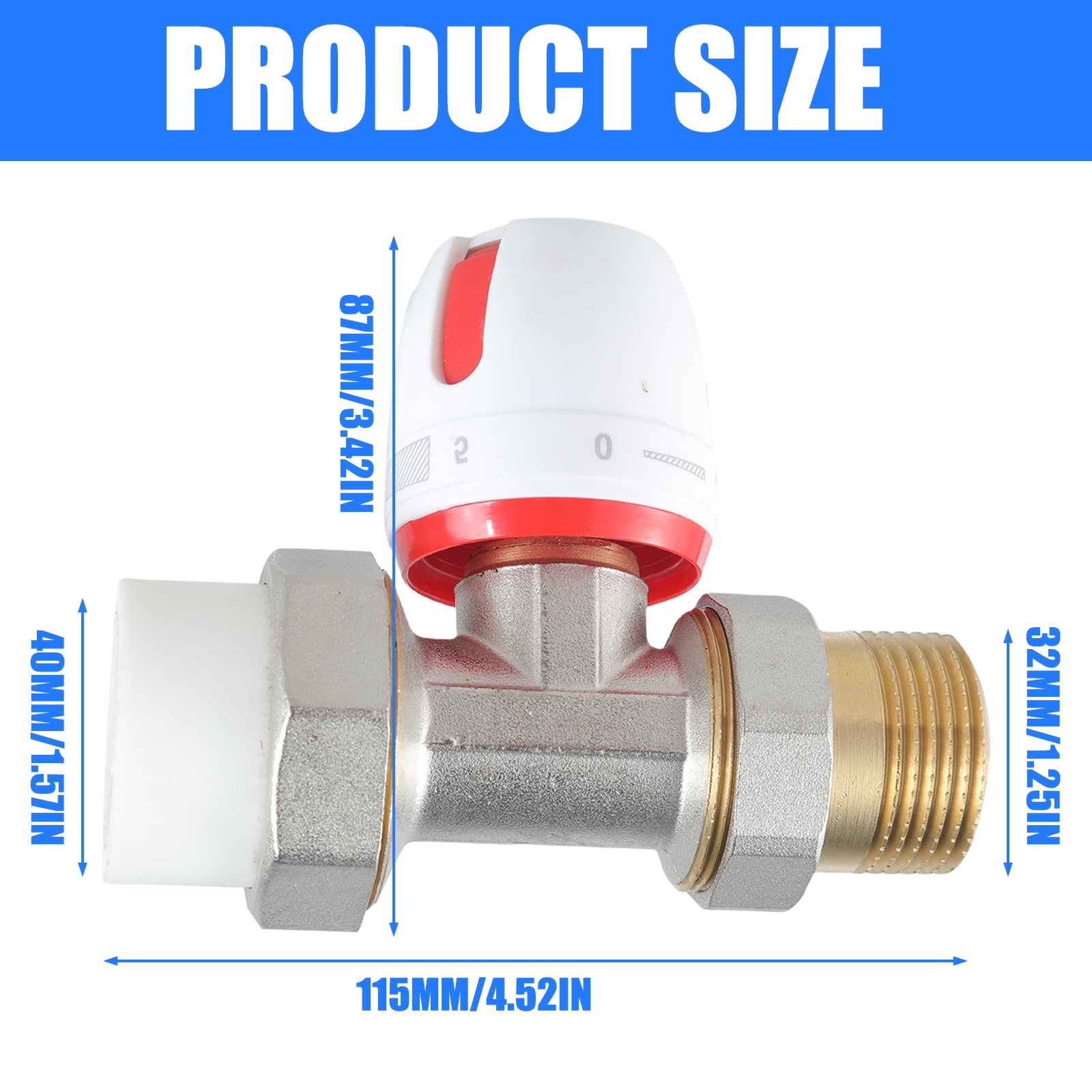 Heating Thermostat Corner Radiator Valves Manual Control with Protections Home Heating Systems Simple Installation