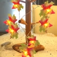 thumbnail image 2 of WLOELOEW Thanksgiving Green Maple Leaf Led String Lights Usb Powered 3 Meters 20 Lights Plastic Autumn Festival String Light For Home Decor C, 2 of 9