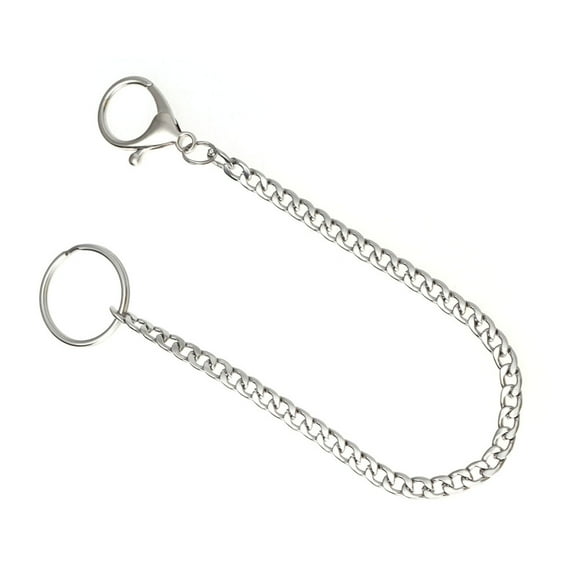 WHAMVOX 32 Cm Lanyard Stainless Steel Key Chain Man Elder 32.00X2.80X2.80CM Silver