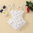 thumbnail image 2 of Zanarzt Baby Girl Summer Bodysuit Cotton Baby Bodysuit Infant Outfit Cute Newborn Clothes Unisex Romper White,12-18 Months, 2 of 7