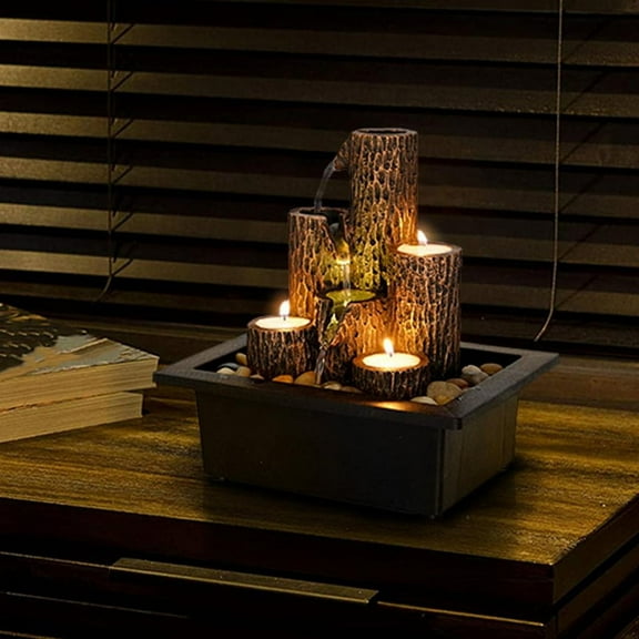 Small Desktop Fountain Flowing Water Ornaments Crafts with