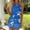 Blue #04, variant on Women's Boho Floral Print Halter Romper Sleeveless Criss Cross Front Short Jumpsuit