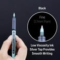 thumbnail image 3 of BAZIC Lira 0.7mm Rollerball Pen, Black Ink Fine Point Liquid Ink Pens (3/Pack), 4-Packs, 3 of 7