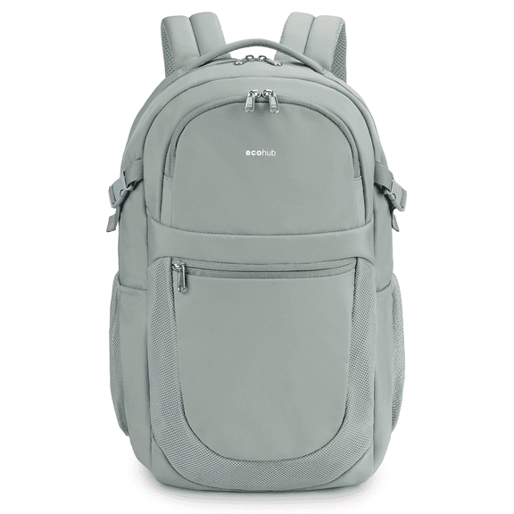 WANDF ECOHUB® School Backpack for College Women,17.3" Computer Backpack for Ladies,28L Water-Resistant Travel Commuter Backpack(Green)