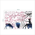 thumbnail image 5 of Calcomanía de pared con silueta de niña en columpio y alce con mariposa rosa, calcomanía de pared extraíble, vinilo artesanal, decoración artística para pared, sala de estar, dormitorio, 5 of 5