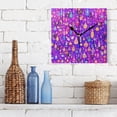 thumbnail image 3 of 7.78in Neon Lanterns Pattern Square Wall and Table Clock Dual Use Vintage Design in Black or Gold, 3 of 10