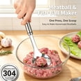 thumbnail image 4 of Meatball Spoon, Stainless Steel Meatball Maker Scoop with Hole Convenient Storage Design Long Handle Spoon for Kitchen Dinning Bar, 4 of 7