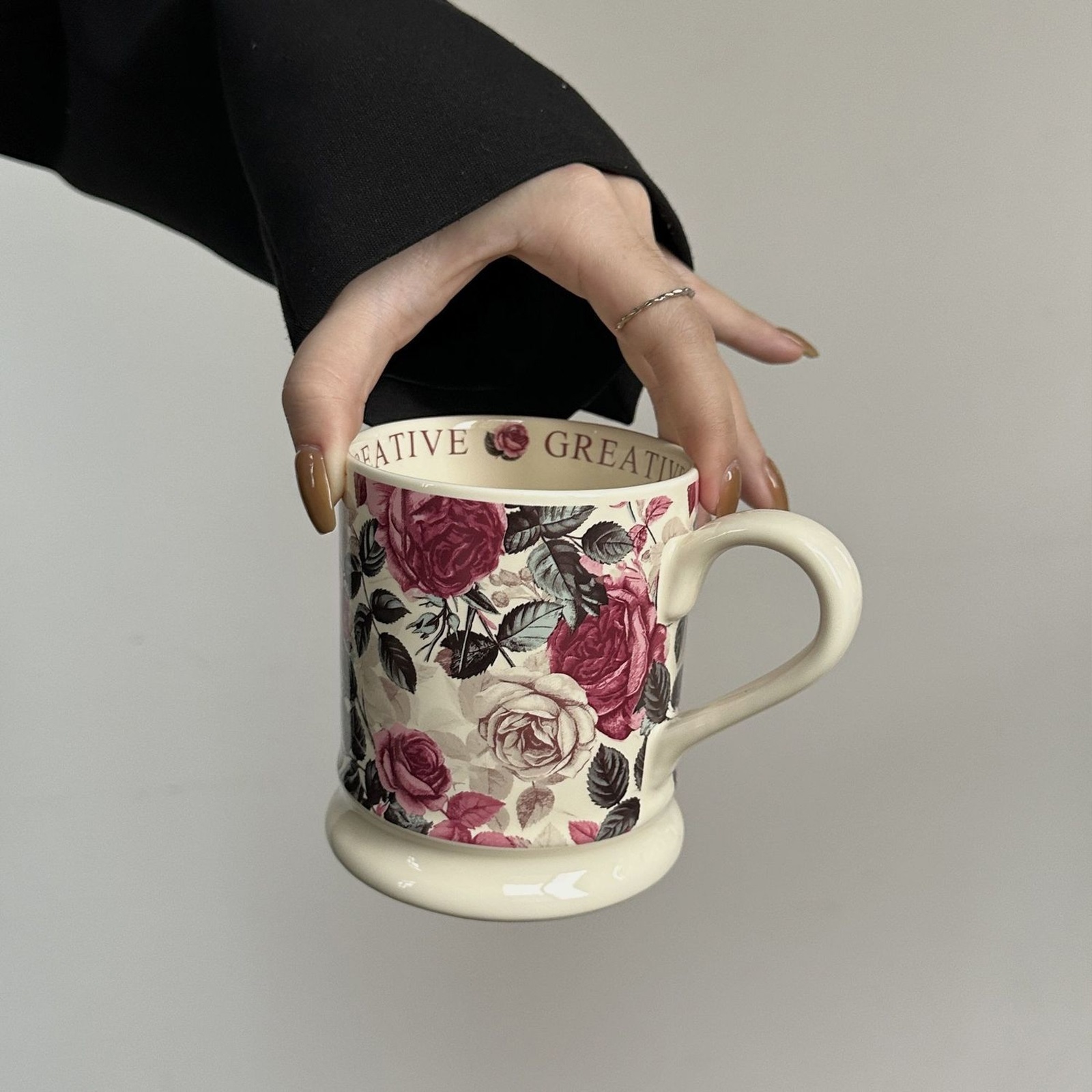 380ml large ceramic coffee mug with handle, cup espresso cups cups, design, for cappuccino, coffee, tea, office mug