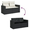 thumbnail image 6 of vidaXL Garden Sofa Black, Cream White, 6 of 6