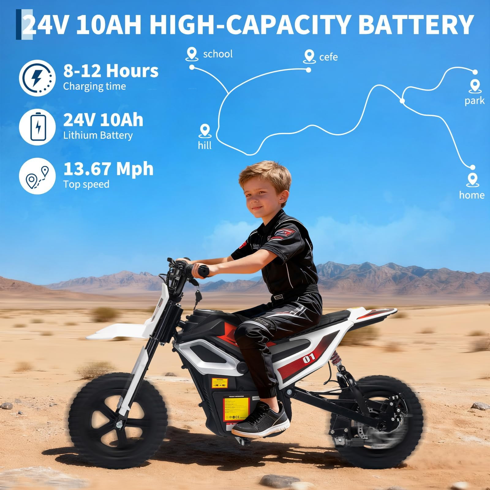 Eastvita 67MPH, Rear Suspension, 12 Miles, Bluetooth, Music