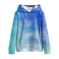 thumbnail image 3 of JFOPQVSM Girls Hooded Sweatshirt Comfortable and Fleece Fabric Warm and Stylish Tie Dye Colored Sweatshirt, 3 of 6
