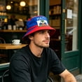 thumbnail image 5 of 2026 New National Flag Bucket Hat, Unisex Breathable Sun Protection Hat, Packable Wide Brim Fisherman Cap for Soccer Fans Outdoor Hiking Travel, 5 of 6