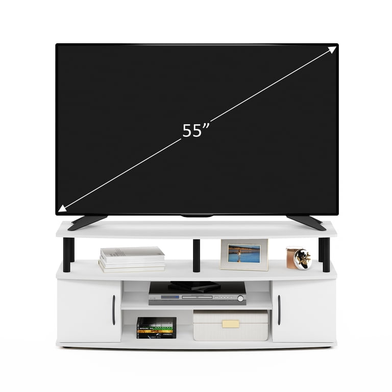 Furinno JAYA Large Entertainment Center for 55-Inch TV, White photo 6