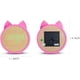 thumbnail image 2 of Reloj despertador LED creativo Reloj de madera para estudiantes Control de sonido Reloj despertador con forma de gato de dibujos animados JAMW Sencillez, 2 of 4
