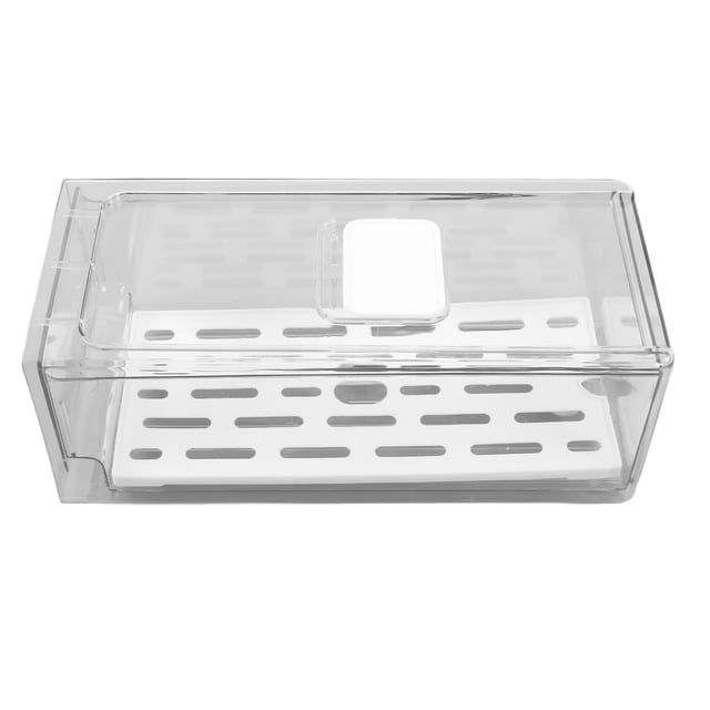 BuyWeek Réfrigérateur Organisateur, Réfrigérateur Boîte De Rangement Empilable Réfrigérateur Fruits Alimentaire Conteneur De Conservation Boîte De Conservation avec Plaque De Vidange(Small)